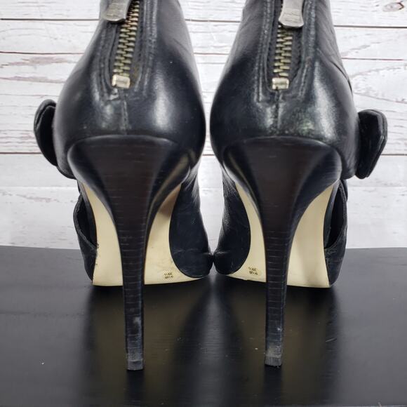 BCBGMAXAZRIA Women's Black Soft Leather Stiletto Bootie Size 9.5B - Picture 11 of 13